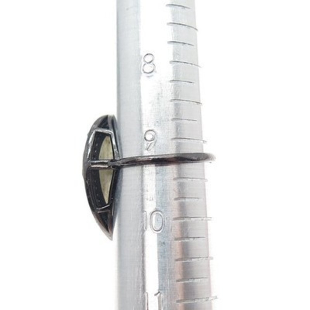 925 Sterling Silver Black Rhodium Real Labradorite & C Z Teardrop Ring Size 9.25 - Picture 8 of 8